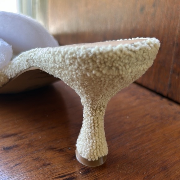 Terry Cloth Tan Women's Heels Kitten Heels Preppy Open Toe Sandals Toweling 2025 - Picture 13 of 15